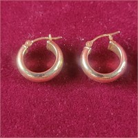 14k Gold Hoop Earrings 0.04oz