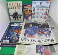 Wayne Gretzky Lot 3x Newspapers 2x Books STAMPS