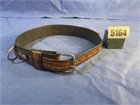Leather Tooled Collar, 27"L X 1 1/2"W