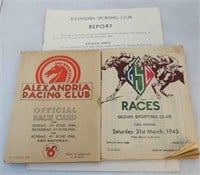 1944-45 Horse Racing Memorabilia Programs & Paper