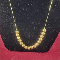 585 Gold (14k) Necklace with Balls 32", 0.13oz