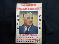 Vintage Franklin D. Roosevelt Campaign Poster