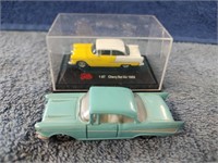 2 1955 Chevy  1:87 Diecast - 1 Case