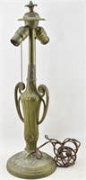Antique Wrought Iron Art Nouveau Lamp