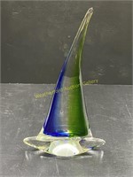 Art Glass Sail Boat Sculpture