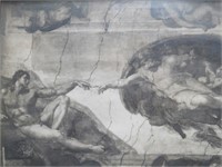 Micahelangelo Creation of Adam Print- 8x6