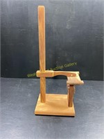 Vintage Wooden Clock Movement Repair Stand
