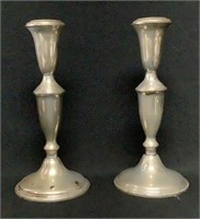 Pair Empire Weighted Sterling Candlesticks 736 TGW