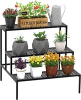 3-Tier Metal Ladder Plant Stand  Corrosion