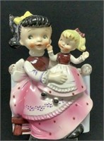 1957 Reliable Glassware Pottery Girl & Doll