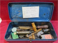 Vintage Tool Box w Bullet Making Supplies MORE