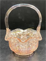 L. E. Smith Heritage Quintec Carnival Glass Basket