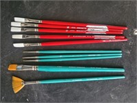 Lot of paint brushes