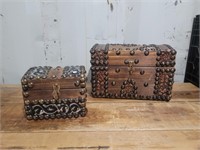 2 wooden boxes from Egypt