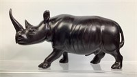 Carved Ebony Wooden Rhinoceros