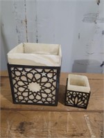 2 Alabaster stone candle holders