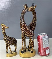 Wooden Giraffe Figures