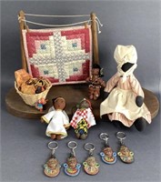 African Dolls & African Bust Key Rings