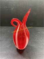 Mid Century Atomic Tangerine Art Glass