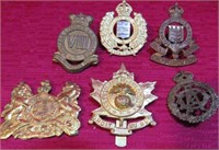 Canada Lot 6 Vintage Cap Badge Insignias