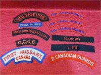 Canada Lot 10 Shoulder Titles Military Patches