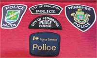 Canada Lot 5 Police Department Patch Insignias