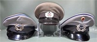 3 GERMAN MILITARY HATS