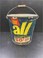 Vintage "All" Laundry Detergent Bucket w/ Lid