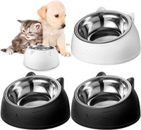 4 Pcs Raised Cat Food Bowls Stainless Steel Cat Bo