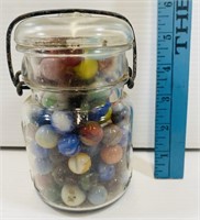 Jar of Cat Eye & Vitro Marbles