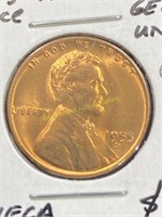 1955 S Uncirculated Wheat Penny