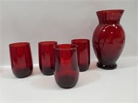 Lot of Red Glass