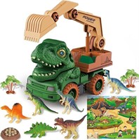 JUMEI Dinosaur Excavator Toy Playset,Friction