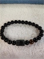 Virgo Black Bead Bracelet NIP Adjustable