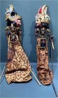 2 LARGE ORIENTAL PUPPETS
