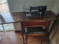 1951 Antique Singer Sewing Machine and sewing desk