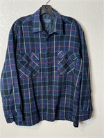 Vintage Plaid Flannel Shirt Backpacker