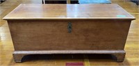 ANT WALNUT DOVETAILED BLANKET CHEST W/ CRABCLAW