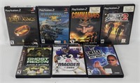 7 Ps2 Games - Lord Of Rings, Silent Scope 2