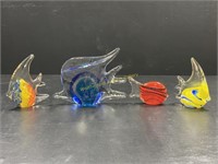 Art Glass Fish Sculptures