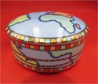 Tiffany & Co Japan World Map Trinket Box 4" Round