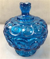 LE Smith moon and stars turquoise lidded candy