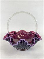 Fenton Amethyst Glass Basket