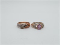 Lot 2 Sterling Silver Rings