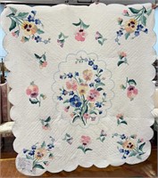 PANSY QUILT BY MARY AGNES HANGLEY O'MEARA