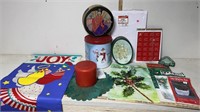 Christmas Decor- Tins, Flags, & More