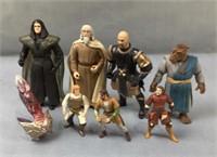 8 assorted action figures