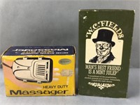 Vintage WC Fields shampoo and heavy duty massager