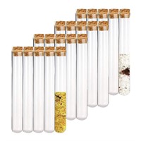 20PCS 40ml Glass Test Tubes with Cork Stoppers 201