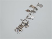 Sterling silver Charm bracelet 40 grams